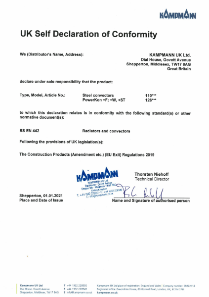 PowerKon +F UKCA Declaration