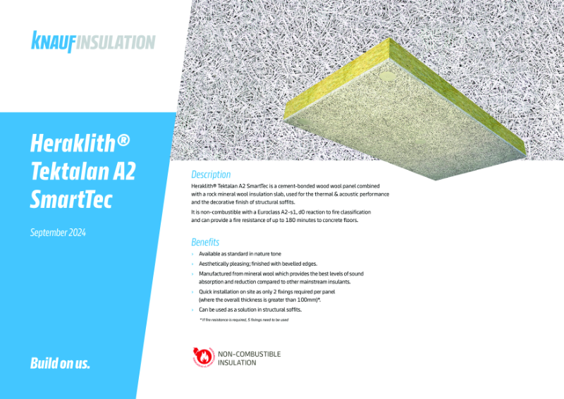 Knauf Insulation Heraklith® A2 Decorative Panel - Product Datasheet