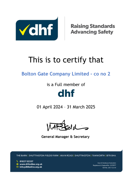 dhf certificate