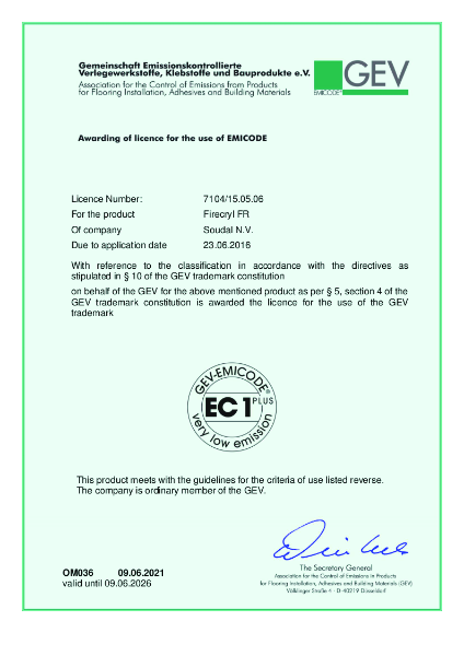 GEV-EMICODE® EC1 Plus - Firecryl FR