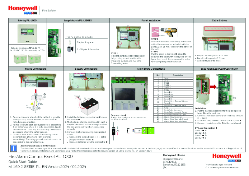 Morley-IAS PLUS PL-1000 Quick Start Installation & Commissioning Guide