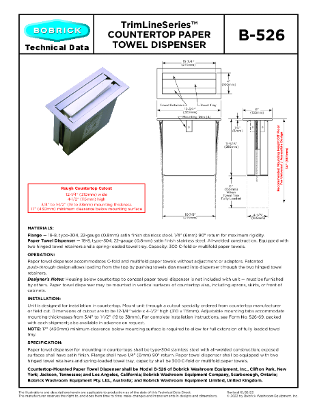 Technical Data Sheet B-526