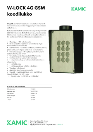 W-LOCK 4G GSM - Esite