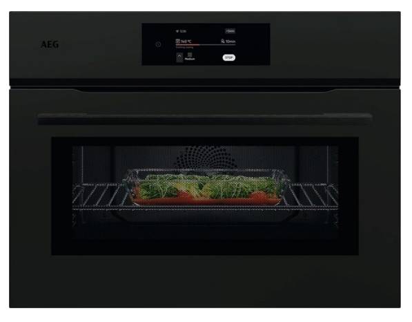 AEG MATT BLACK COMBIQUICK MICROWAVE AND OVEN