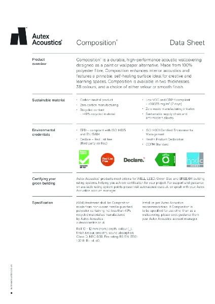 Composition Datasheet
