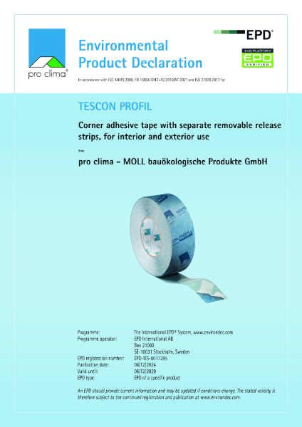 Pro Clima TESCON PROFIL Environmental Product Declaration (EPD)