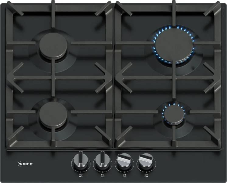 Black gas hobs