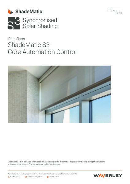 Data sheet - ShadeMatic S3 Datasheets - Core