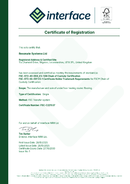 FSC Chain of Custody Certification