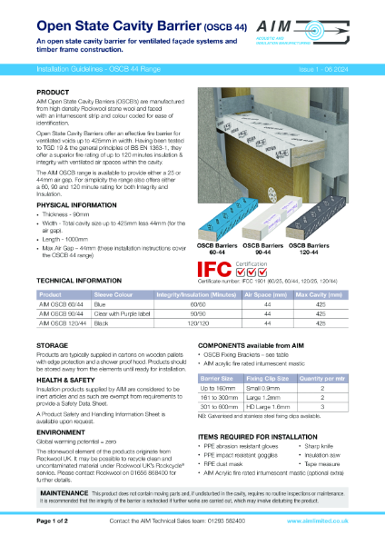 AIM OSCB 44 Installation Guide issue 1 06 2024