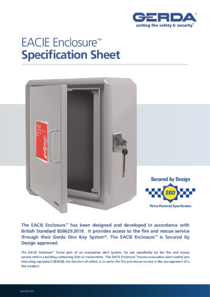 GERDA EACIE Enclosure Spec Sheet