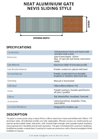 NBS PROGRESS DOCUMENT NEVIS SLIDING STYLE