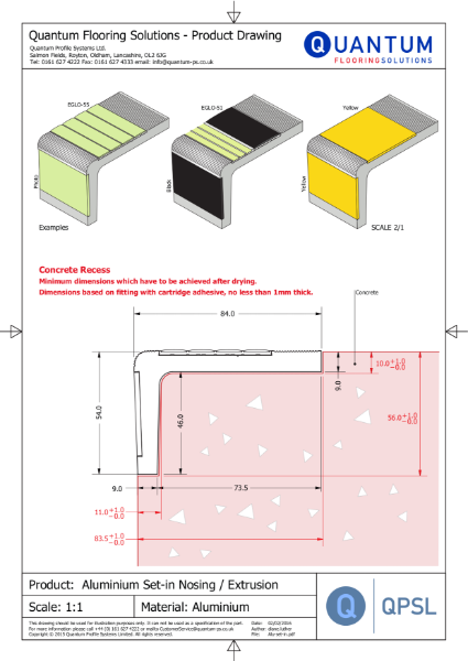 HPN1 Stair Nosing - Concrete Detail