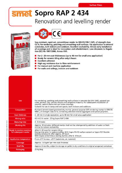 Sopro RAP 2 - 434 - Renovation and Levelling Render