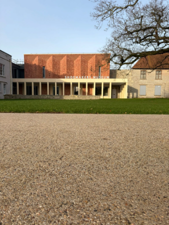 SureSet Resin Bound Aztec Gold Permeable Paving Footpath at Shoemakers Museum, Street, Somerset