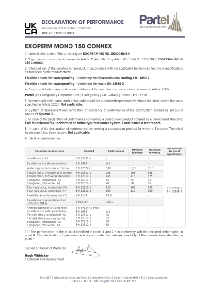 EXOPERM MONO 150 CONNEX DoP