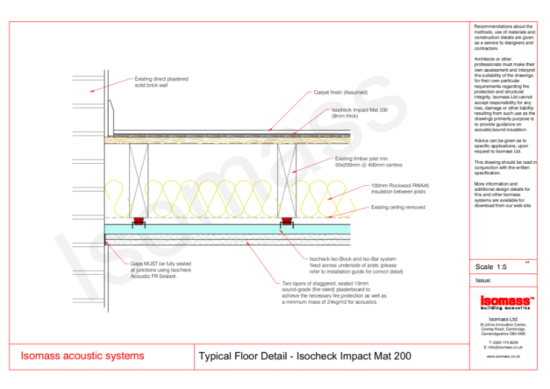 Typical Floor Detail - Isocheck Impact Mat 200