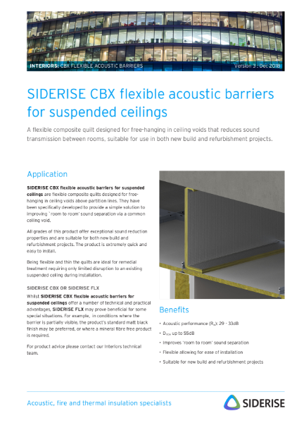 Flexible acoustic barriers - suspended ceilings v3