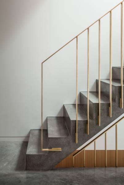 Internal composite material stair systems