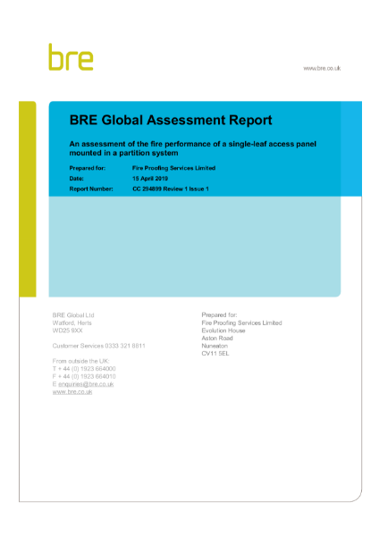 Plasterboard Riser Door One Hour Wall Panel