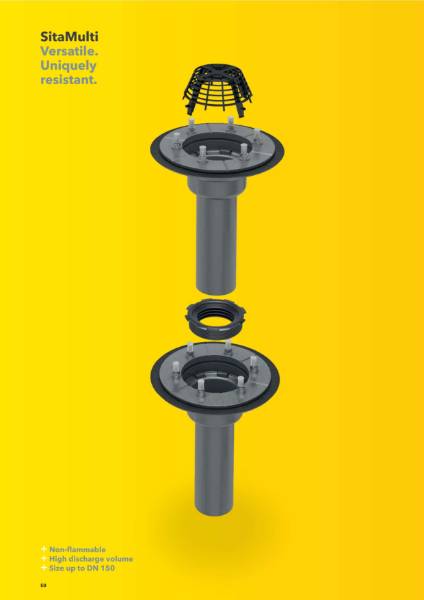 SitaMulti Cast Iron Roof Outlet - Roof Drainage Outlet