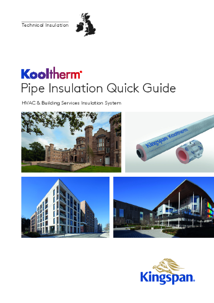 Kooltherm Pipe Insulation Quick Guide