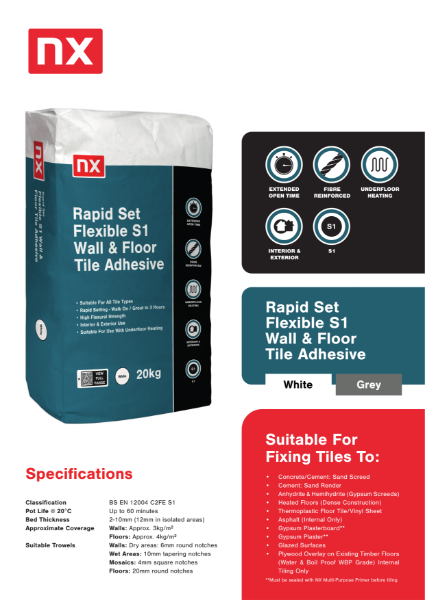 NX Rapid Set S1 TDS