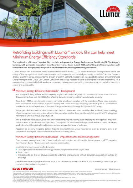 LLumar window films and MEES