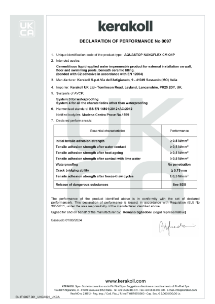 DoP (UKCA) - Aquastop Nanoflex - EN.IT.0097.001