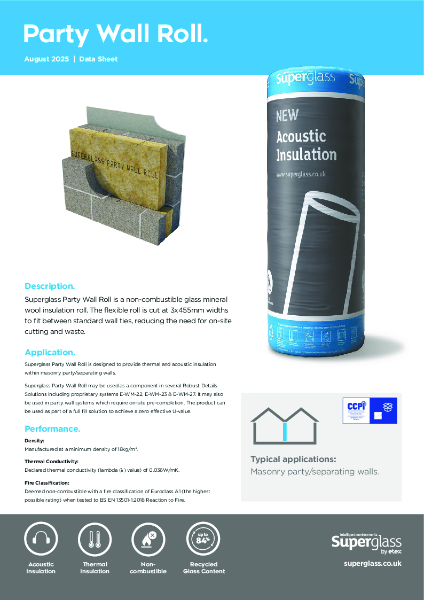 Superglass Party Wall Roll - Datasheet