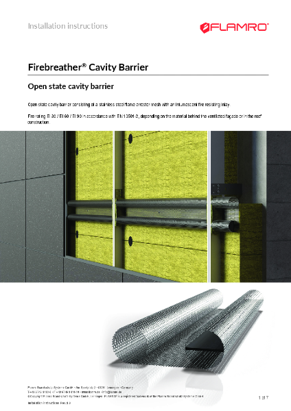 Firebreather® Cavity Barrier Installation Instructions