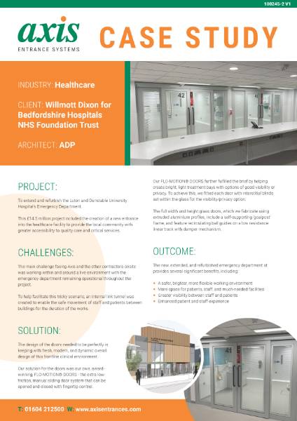 Axis Case Study 34 Luton & Dunstable University Hospital - A&E V1