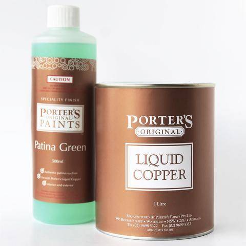 Porter's Liquid Copper and Patina Green