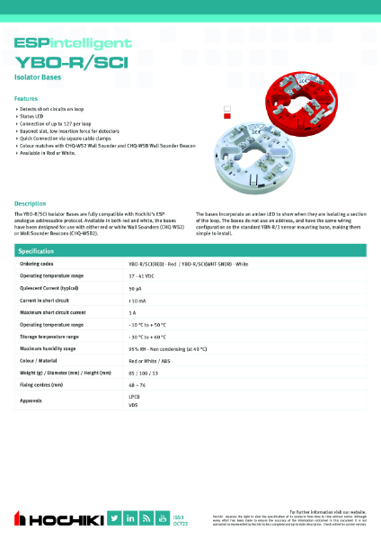 YBO-R/SCI Isolator Bases