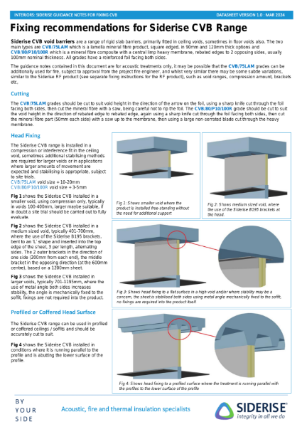 Siderise Interiors CVB Fixing Guidance Notes v1 Mar24