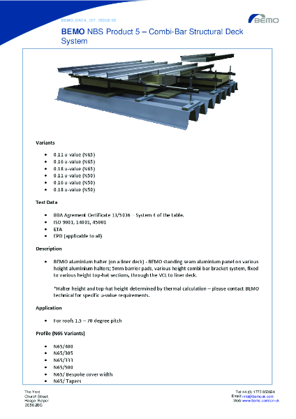 BEMO Combi-Bar Structural Deck System