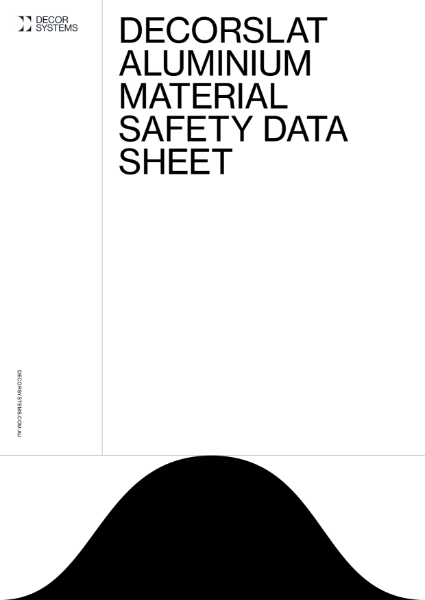 DecorSlat Aluminium Safety Data Sheet