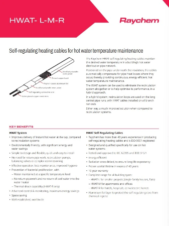 Single Pipe Hot Water Temperature Maintenance (HWAT)
