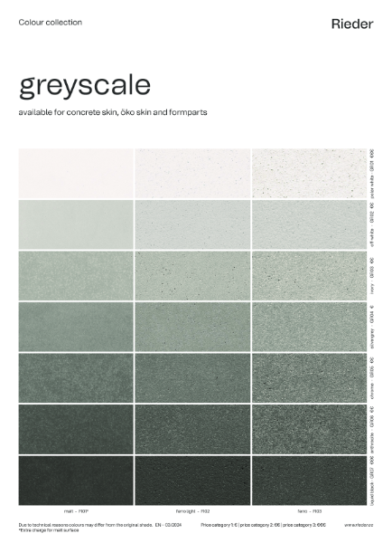 Rieder Colour Chart