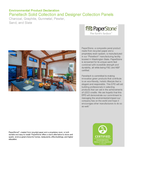 PaperStone® EPD Certification