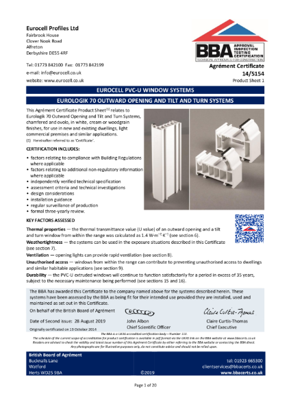 EUROLOGIK 70 SINGLE LEAF AND DOUBLE LEAF DOOR SYSTEMS