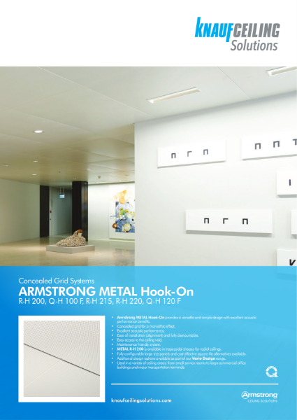 ARMSTRONG METAL Hook-On R-H 200, Q-H 100 F, R-H 215, R-H 220, Q-H 120 F