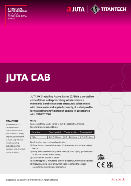JUTA CAB - Crystaline Active Barrier
