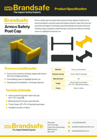 Armco Post Cap - Brandsafe Spec Sheet