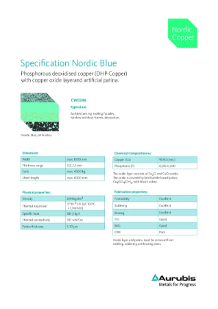Tekniset Tiedot - Nordic Blue