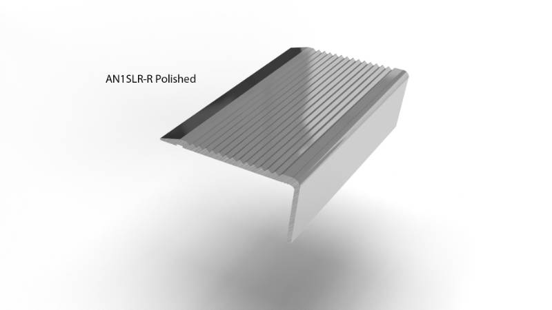 Aluminium Stair Nosings with Ribbed or Castellated Treads - Stair Edgings