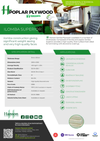 Poplar Ilomba Superior Plywood