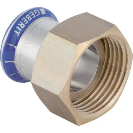 Geberit Mapress Stainless Steel Adaptor With Union Nut - Stainless Steel Fittings