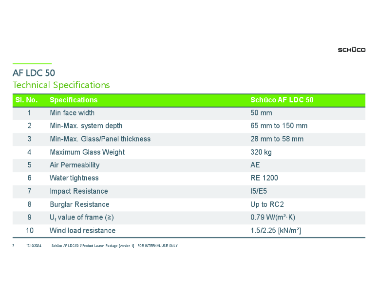 AF LDC 50 Technical Specification