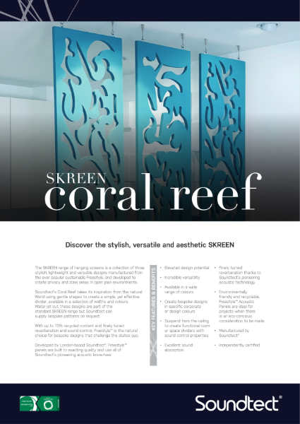 Coral Reef. Specification Sheet